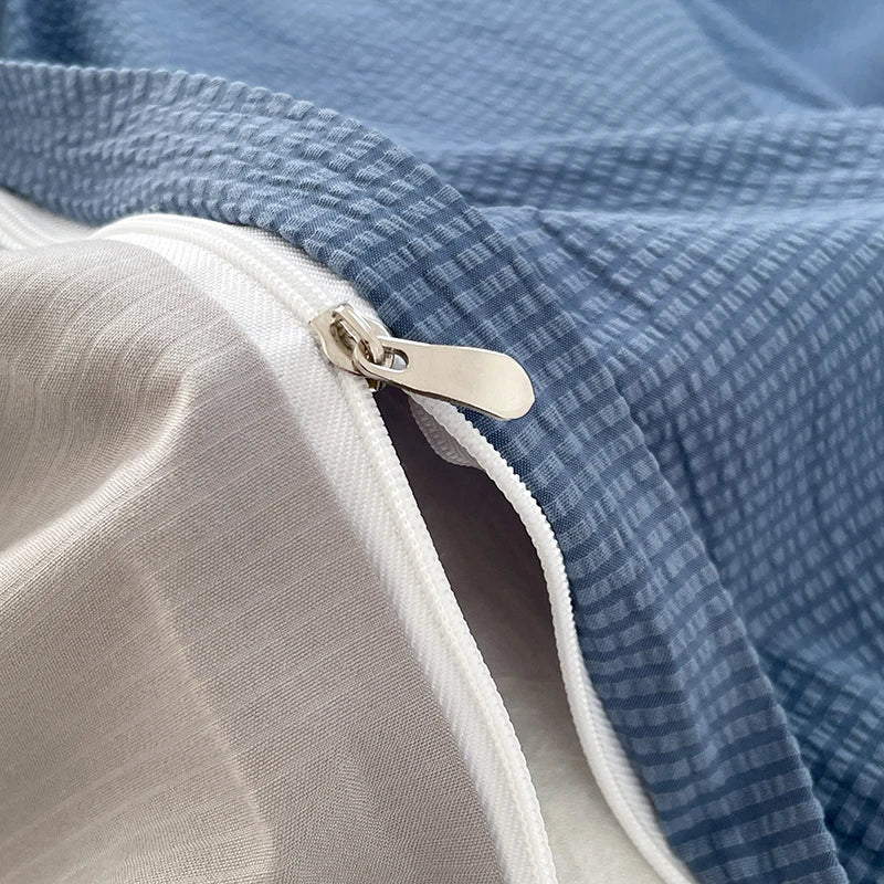 Dekbedovertrekset microfiber 3-delig met rits