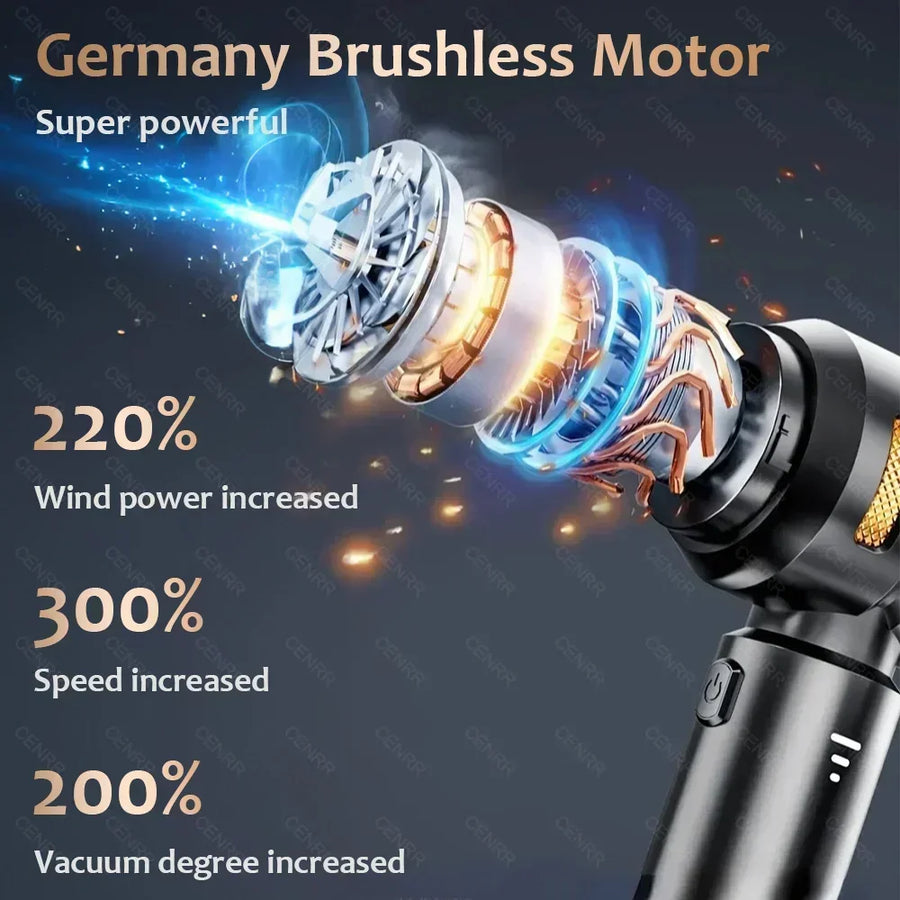 Compact Cordless Handheld Vacuum Cleaner for Car and Home