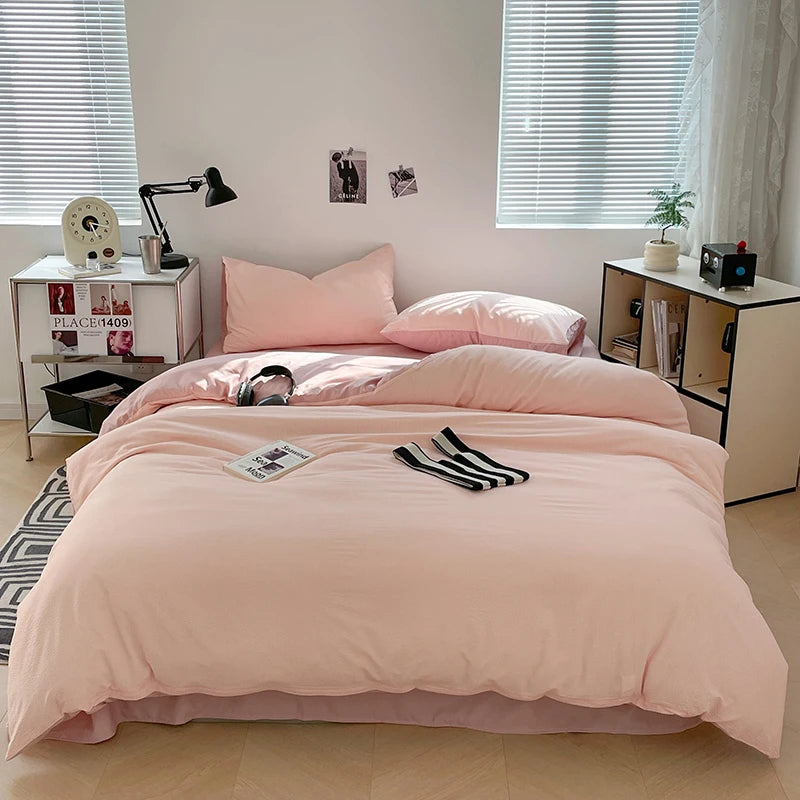 Dekbedovertrekset microfiber 3-delig met rits