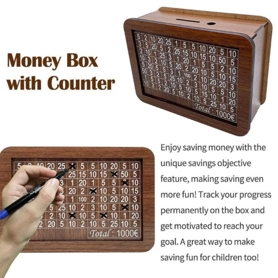 Houten spaarpot kinderen