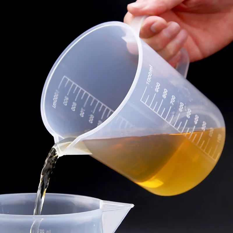 6-Piece Clear Plastic Measuring Cup Set