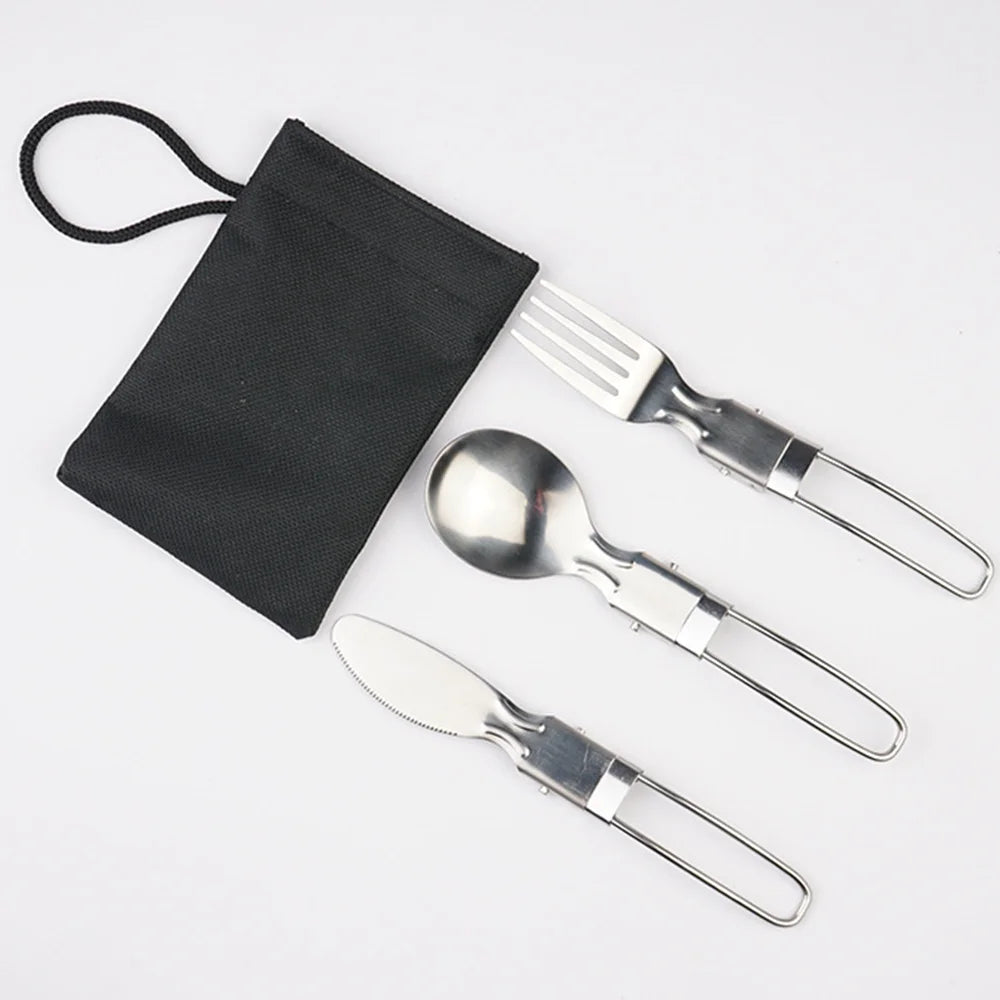 Vouwbaar RVS Bestekset 3-delig Outdoor