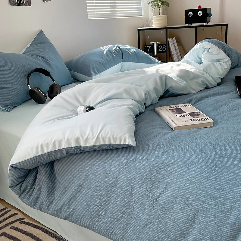 Dekbedovertrekset microfiber 3-delig met rits