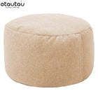 Ronde poef 30x20 cm katoen linnen