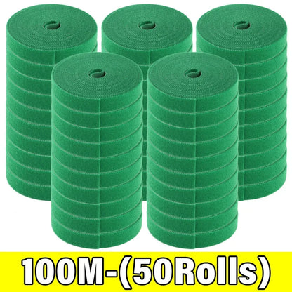 Verstelbaar Zelfklevend Groen Nylon Plantenbandje 2M