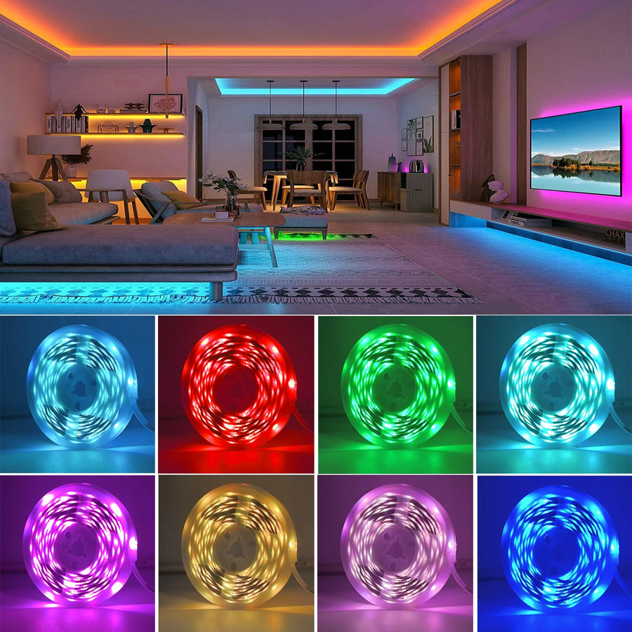 RGB LED strip 5 meter app bediening flexibel