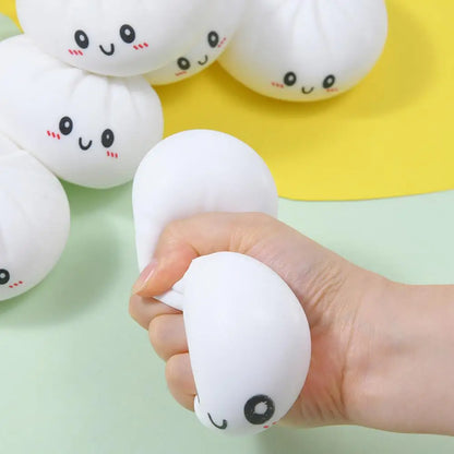 Kleurrijke Dumpling Stressbal Fidget Toy met Stoommandje