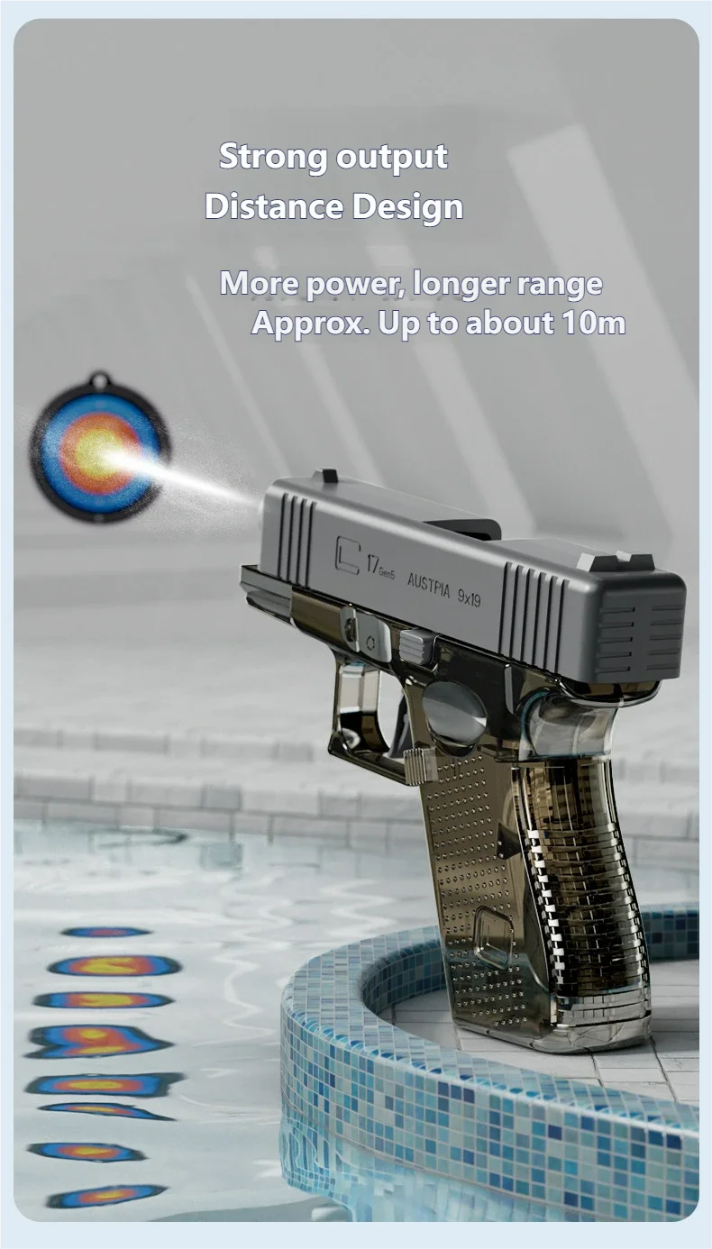 Mini Water Gun without Batteries for Outdoor Fun