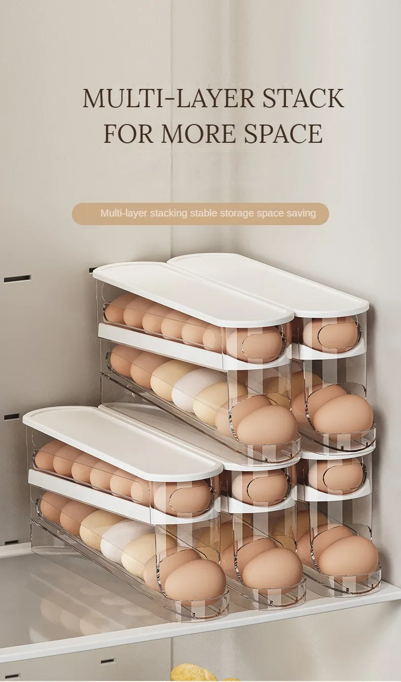 Automatic Double-Layer Egg Dispenser for Refrigerator