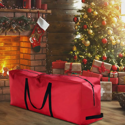 Opbergtas kerstboom decoratie rood 210D Oxford