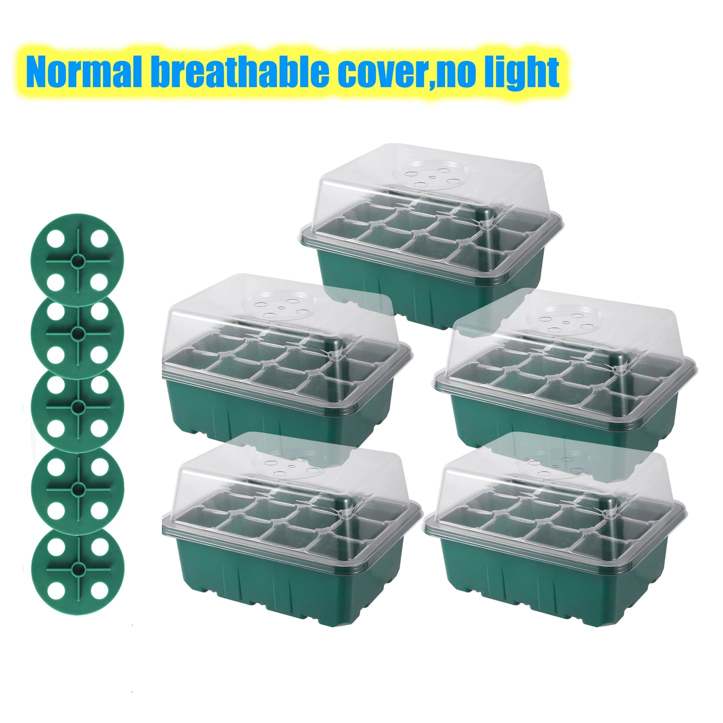 Zaaitray met LED groeilicht en ventilatie