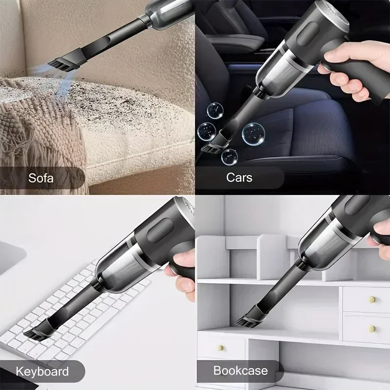 Cordless 4-in-1 Vacuum Cleaner with Blower and Suction Function for Car and Home