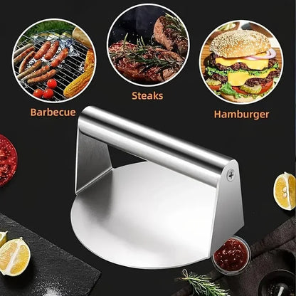 Smash burger press roestvrij staal 10cm