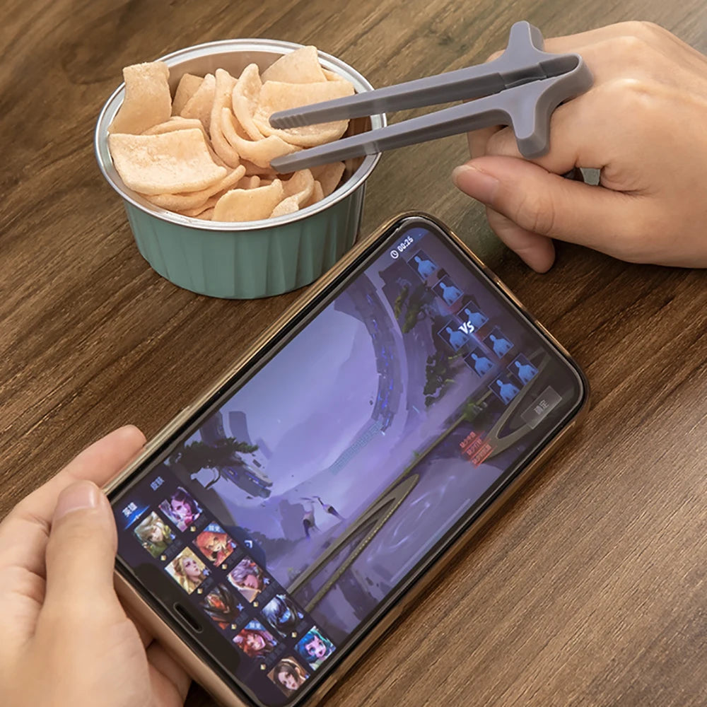 YOTOP Vinger Eetstokjes Houder Voor Snack En Gaming Voedselveilige Kunststof Herbruikbaar Compact 9,5 cm Voor Beginners