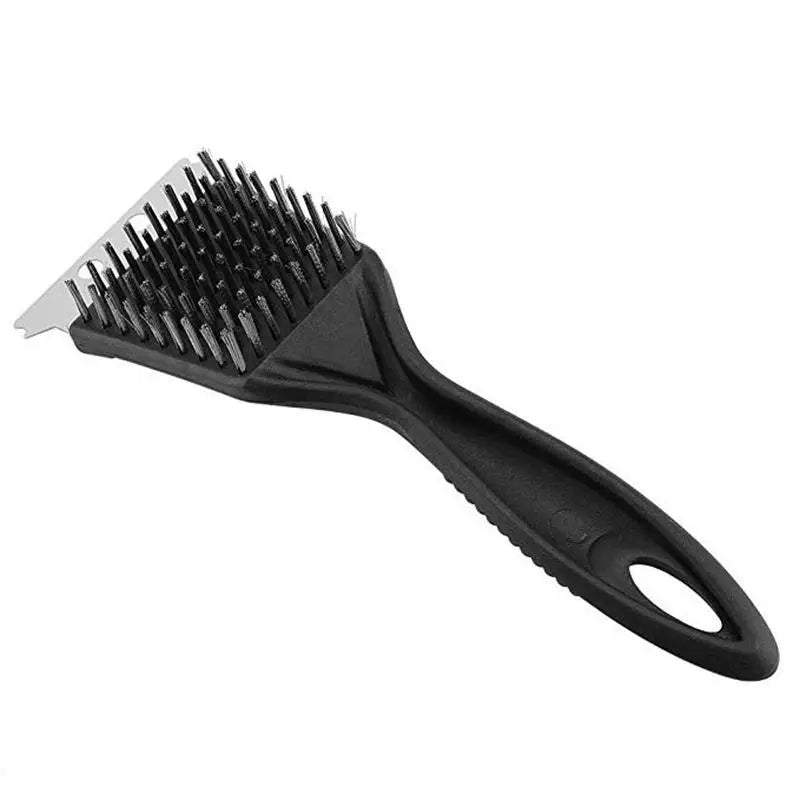 Barbecue brush with wire bristles