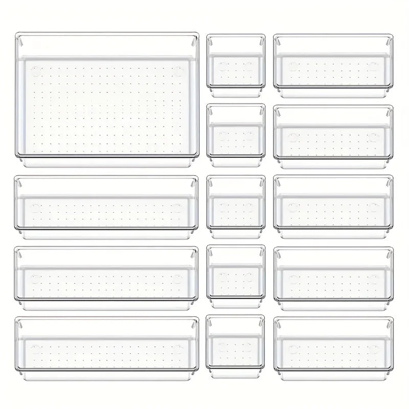 Lade-organizer set 10-delig transparant