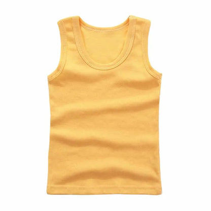 Kindertanktop katoen mouwloos 3-12 jaar