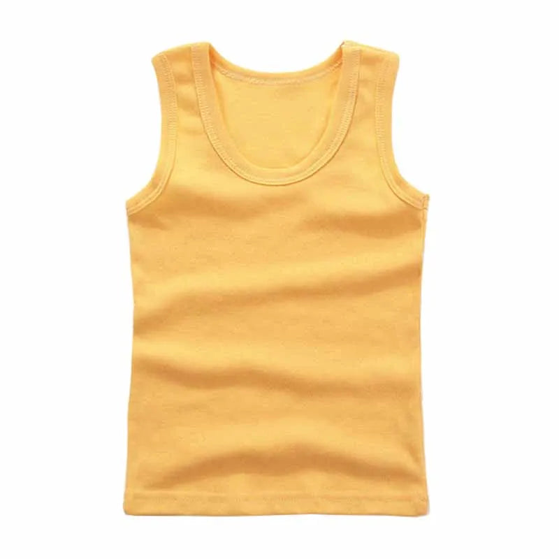 Kindertanktop katoen mouwloos 3-12 jaar