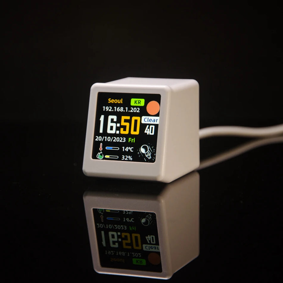 Bureauklok digitaal 45x35x40 mm met achtergrondverlichting