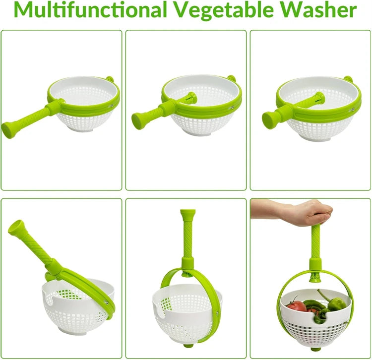 Saladespinner met vergietfunctie