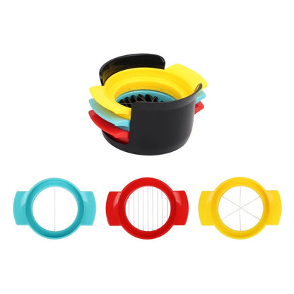 Eierbereider met snijring en bewaarbakje