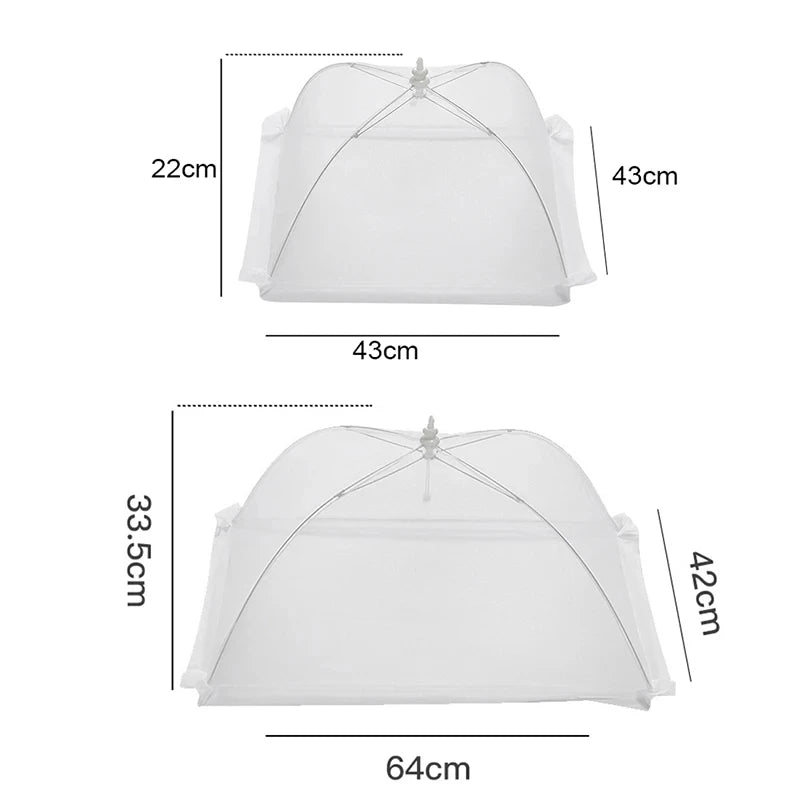 Voedseldeksel gaas opvouwbaar L 64x42x33.5 cm wit