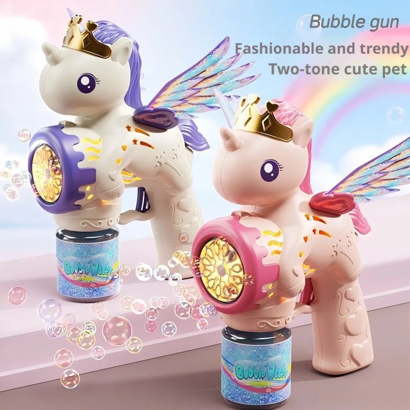 Bellenblaaspistool elektrisch unicorn LED