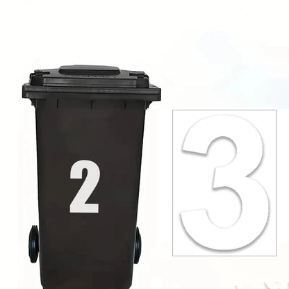 Zelfklevende Vuilnisbak Nummersticker