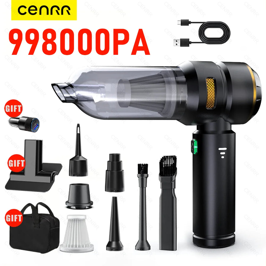 Compact Cordless Handheld Vacuum Cleaner for Car and Home