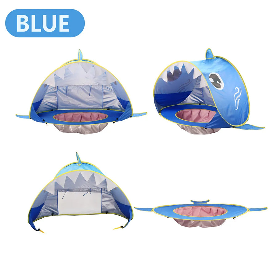 Foldable 2-in-1 Beach Tent with UPF 50+ and Pool Function