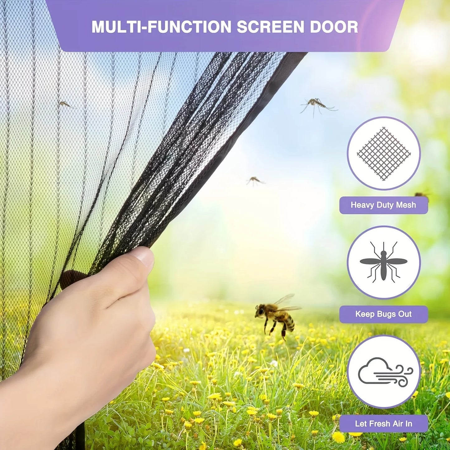 Magnetisch Deurgordijn | Zelfsluitend en handsfree tegen insecten