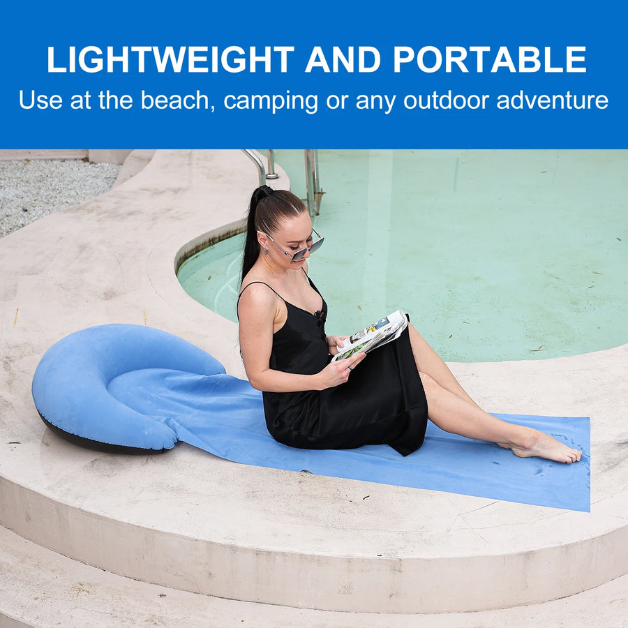 Opblaasbare kampeer- en strandmat PVC