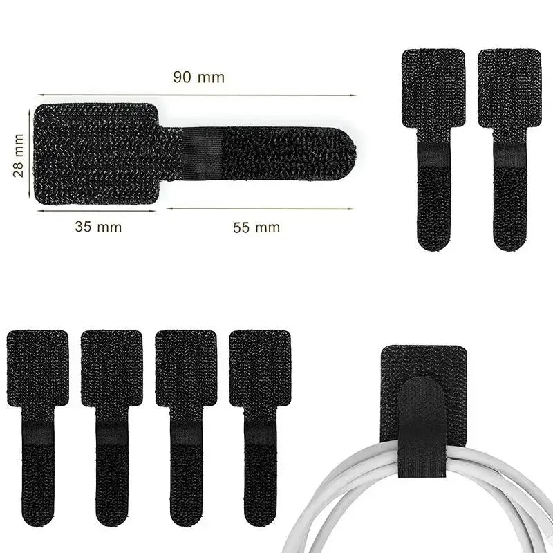Reusable Cable Ties with Adhesive Mounting