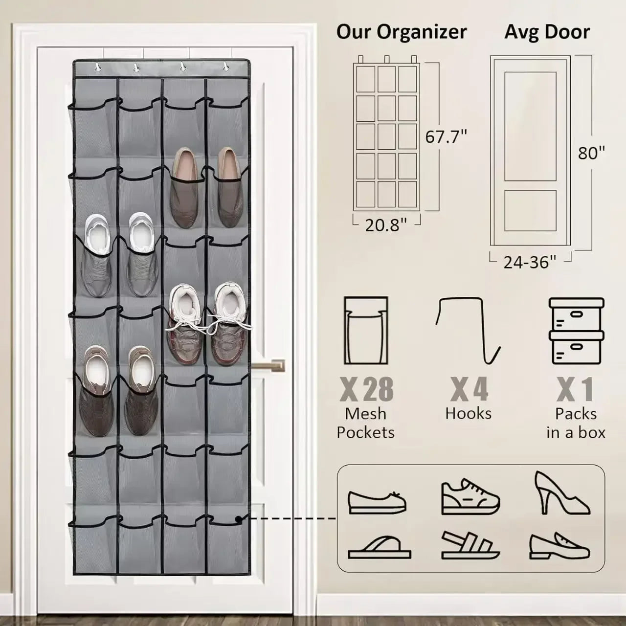 Schoen organizer wand deur polyester