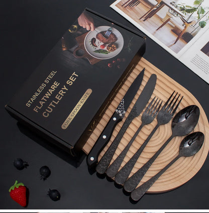 48-Delige Bestekset met Patroon Roestvrij Staal in Geschenkdoos