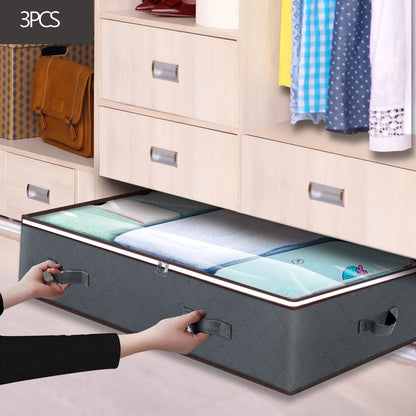 3-delige Opvouwbare Opbergboxen voor Onder het Bed