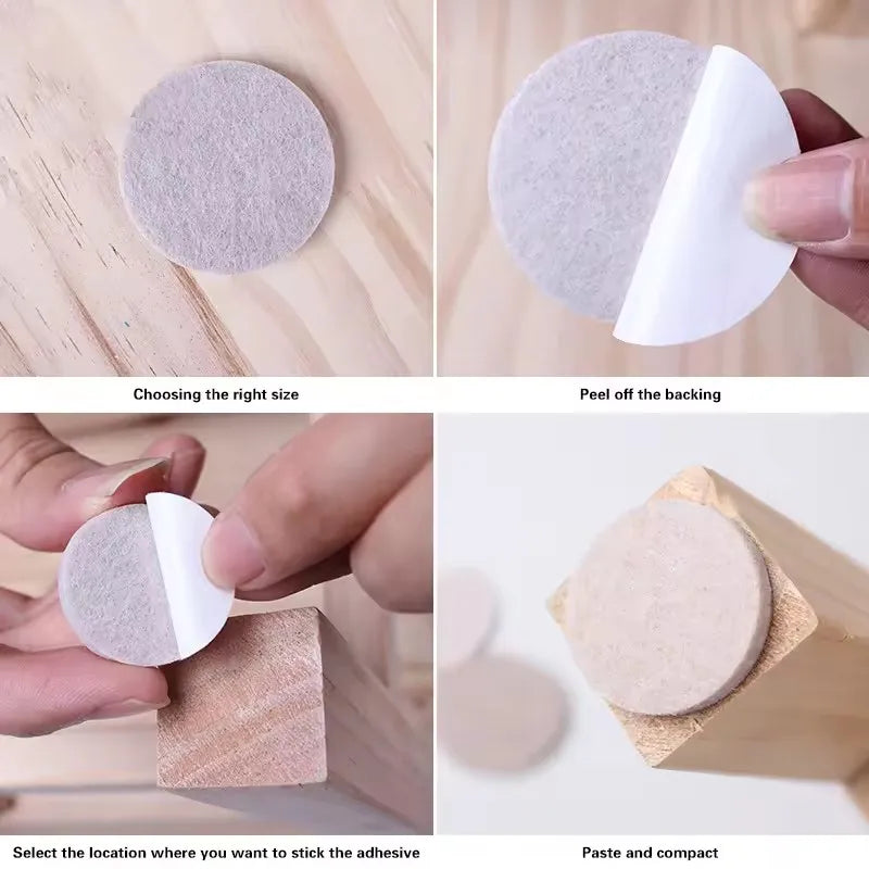 Viltpads voor meubelvoeten: zelfklevende bescherming tegen krassen en geluid