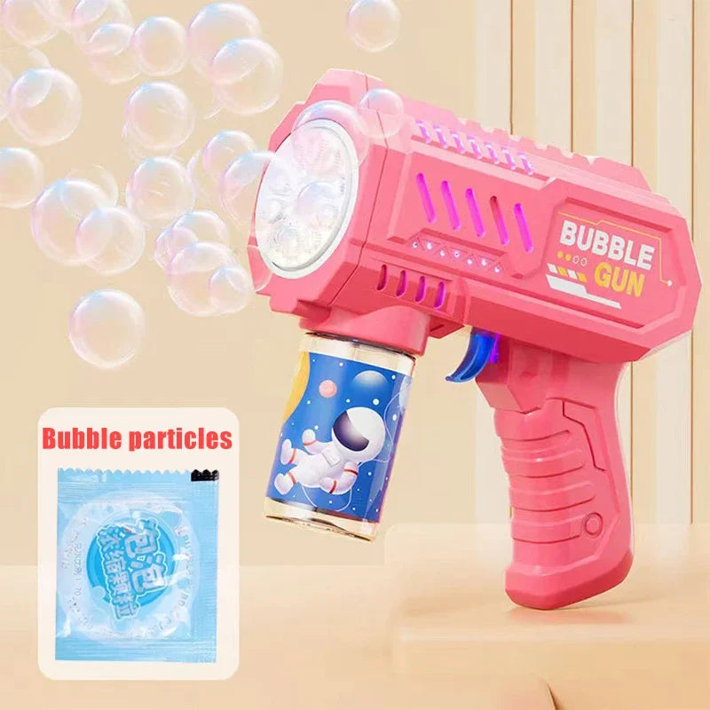 Dinosaurus bubbelmachine met licht 6 openingen