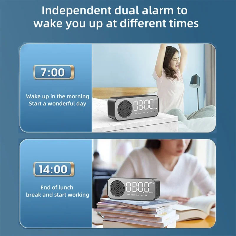 Digitale wekkerradio Bluetooth speaker LED