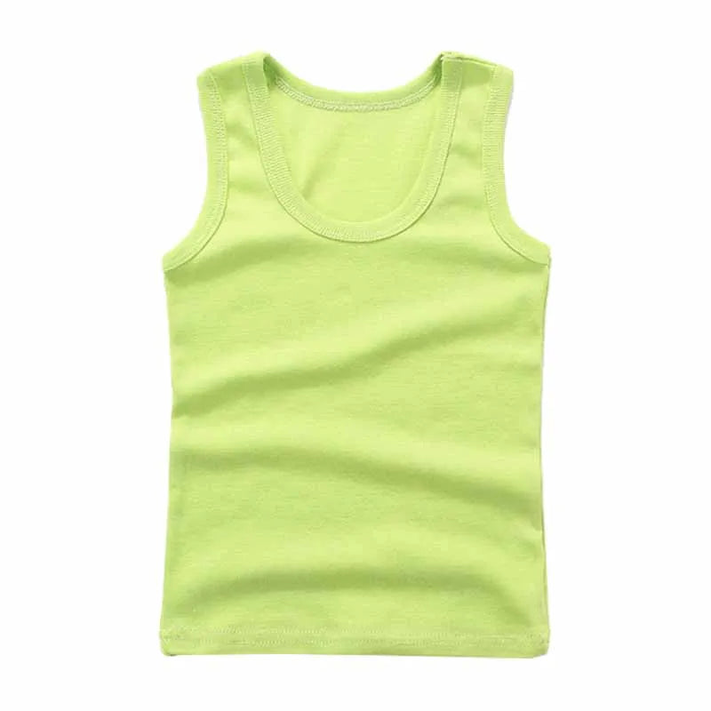 Kindertanktop katoen mouwloos 3-12 jaar