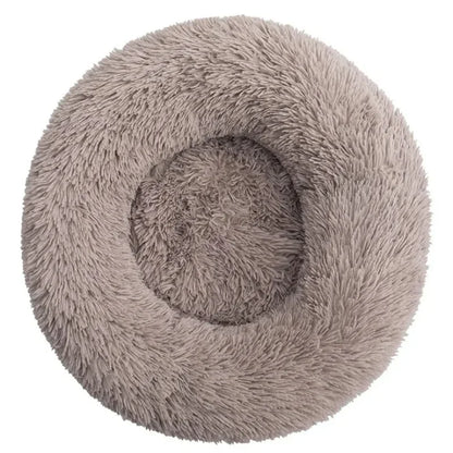 Huisdierbed rond pluche machinewasbaar Ø40-90 cm
