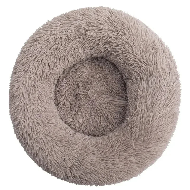 Huisdierbed rond pluche machinewasbaar Ø40-90 cm