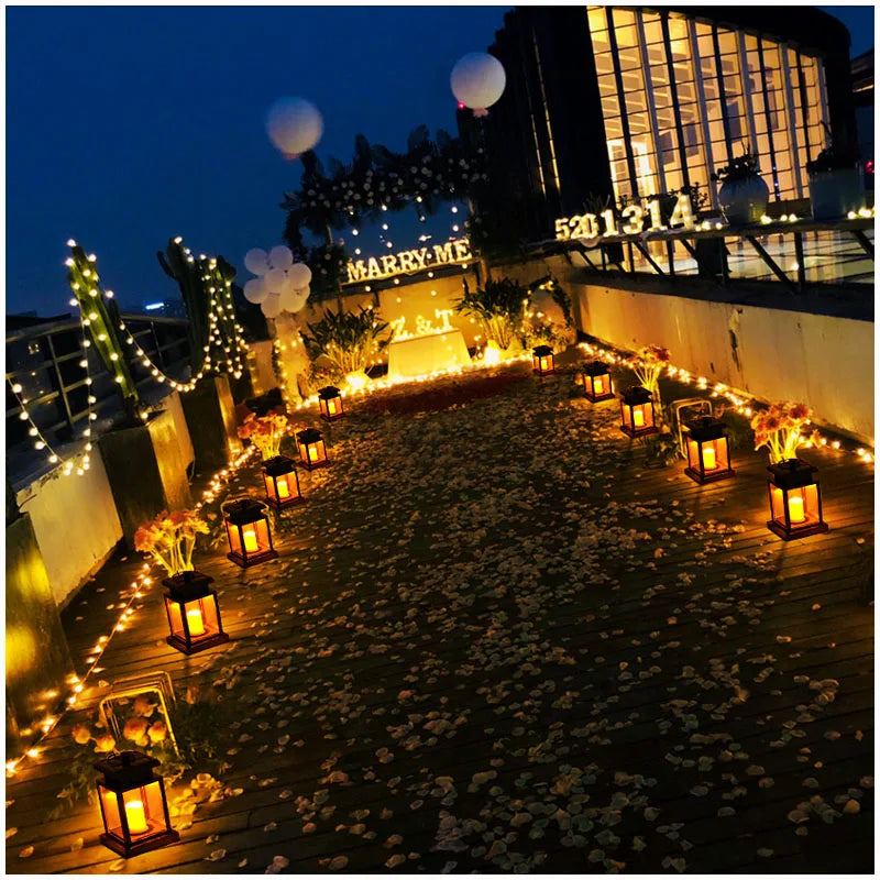 Solar LED lantaarn voor tuin terras balkon