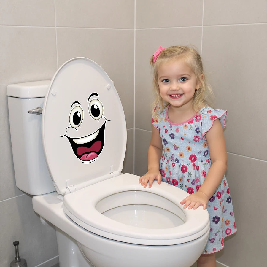 Smiley Gezicht Wandstickers Set - Waterafstotend, Verwijderbaar