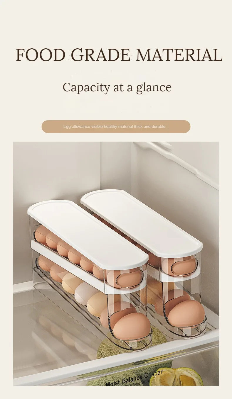 Automatic Double-Layer Egg Dispenser for Refrigerator
