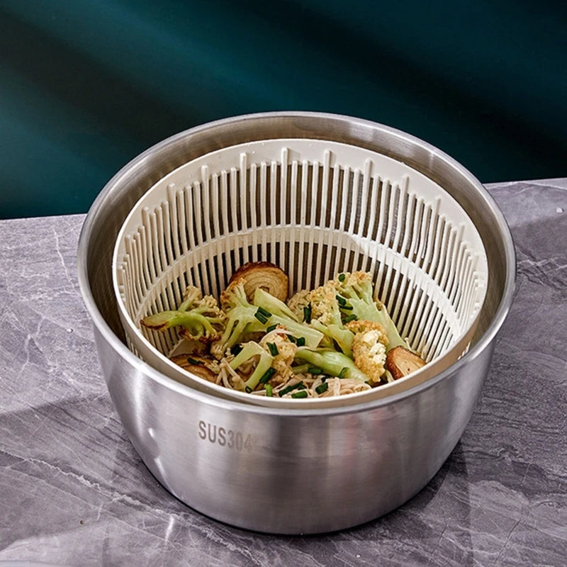 Roestvrijstalen saladespinner 5 liter