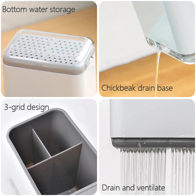 Bestek organizer met afdruiprek - Dubbellaags en afneembaar