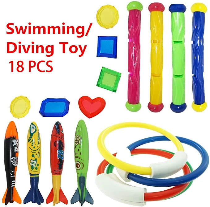 Diving Toys Set Kids | Underwater Treasure Hunt and Breath Training
