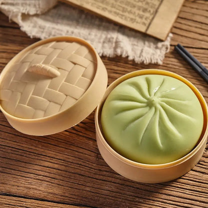 Kleurrijke Dumpling Stressbal Fidget Toy met Stoommandje
