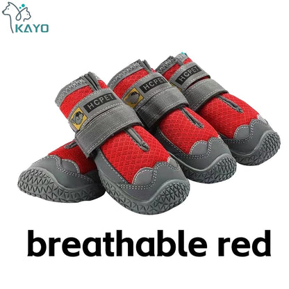 Hondenschoenen 4 stuks reflecterend anti-slip zwart